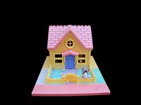1993 Cozy Cottage geel Polly Pocket (1)