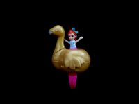 Polly Pocket Tiny Takeaway Ring Flamingo gold