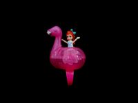 Polly Pocket Tiny Takeaway Ring Flamingo glitter pink